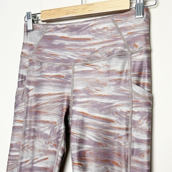 Prana Electa Leggings II Small pocket neutral print high rise outdoor activewear - Picture 3 of 13